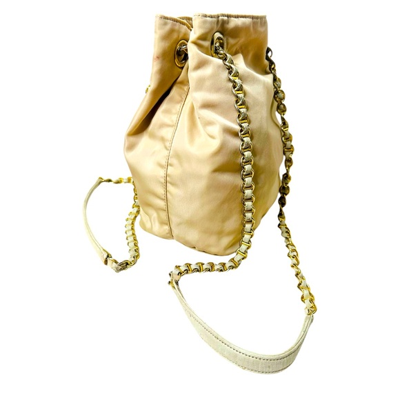 PRADA BORSA VINTAGE 90’s TESSUTO CATENARY PANNA BAG - Picture 8 of 11